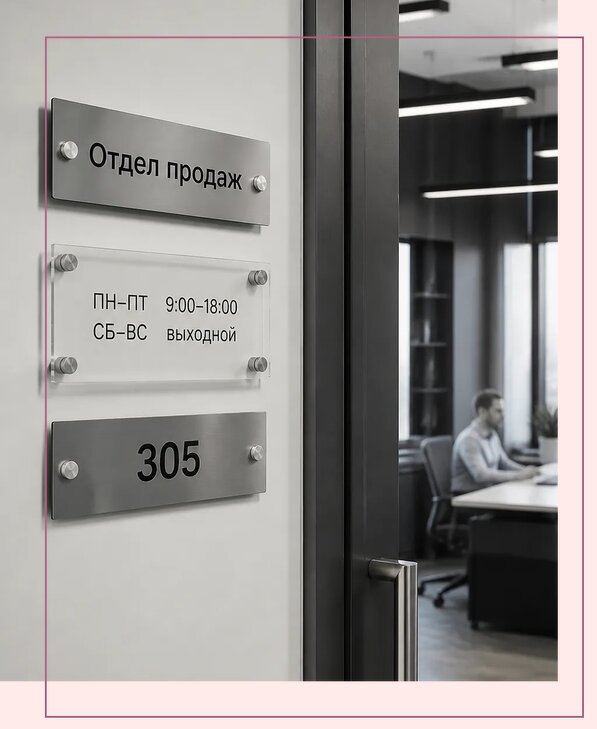 Офисные таблички на дверь в Угличе по цене от 5106 р. | Аванза-Глч